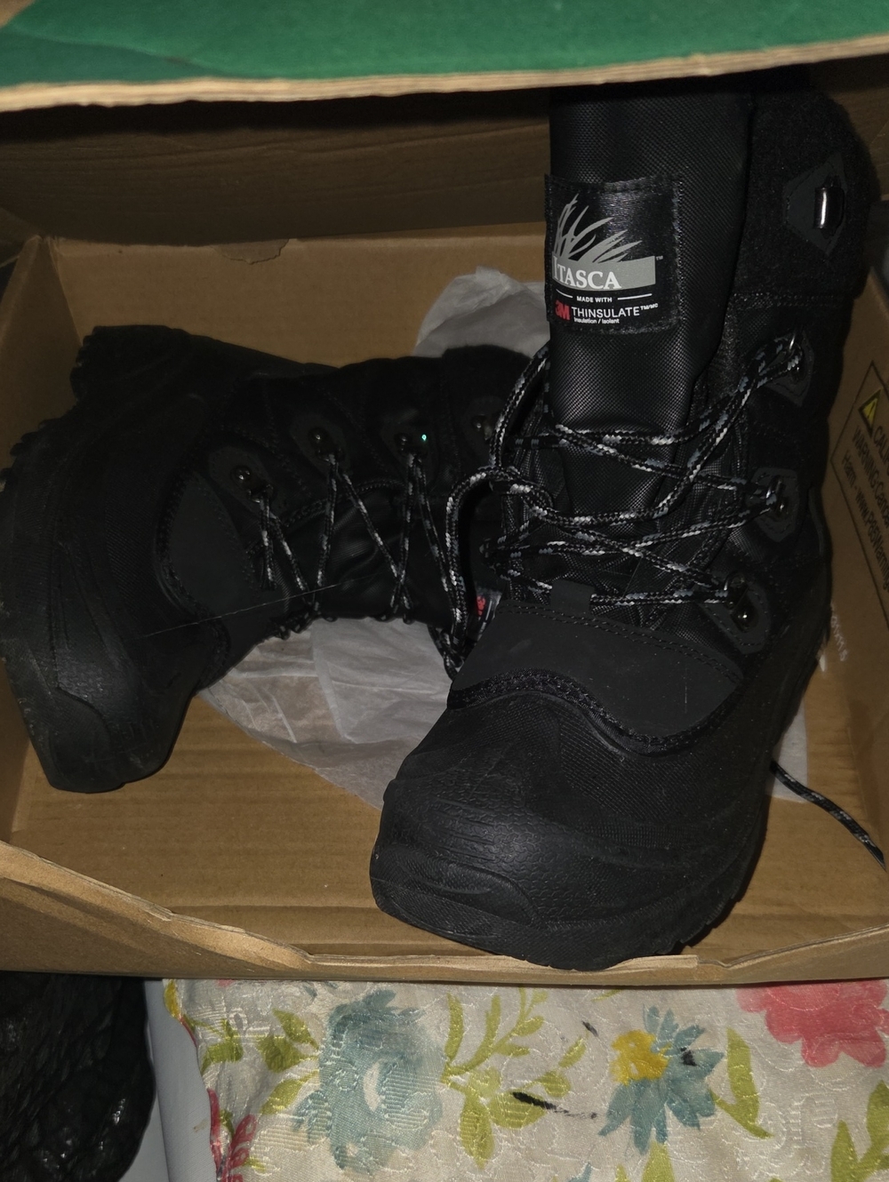 Itasca Black Lace-Up Women's Winter Boots